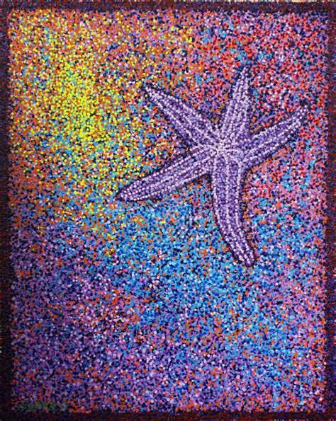 Pointillism No. 21 Star 2 by Samuraijose on DeviantArt | Pointillism, Pointalism art, Montessori art