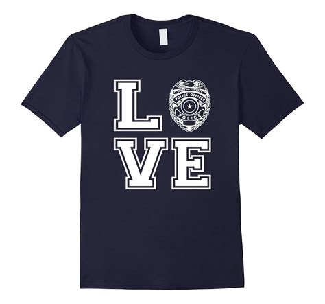 I Love Police Officers Police Support Law Enforcement Shirt-CL – Colamaga