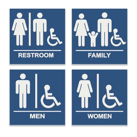 Men and Women Bathroom Signs | ADA Braille Restroom Signs