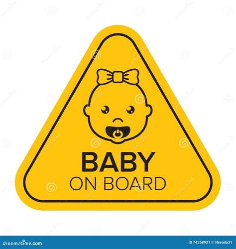 Baby on Board Sign, Sticker, Badge Stock Vector - Illustration of ...