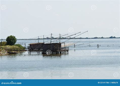 Trabucchi in Comacchio Lagoon. Stock Photo - Image of fish, outdoor: 22141786