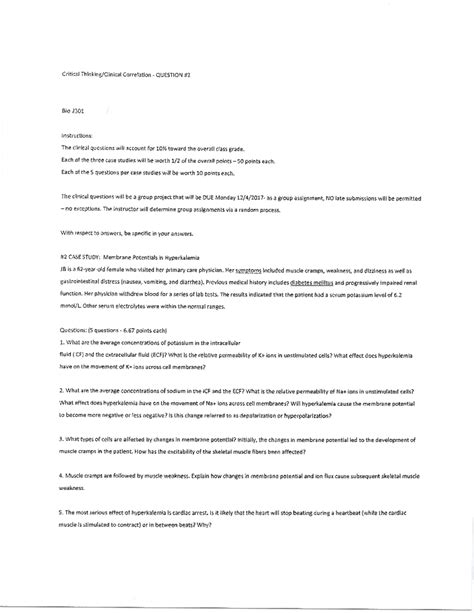 Case Study #2 - Hyperkalemia - 2301 - Studocu