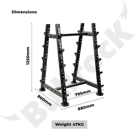 Fixed Weight Bar Rack For Curl & Straight Barbells- BullrocK