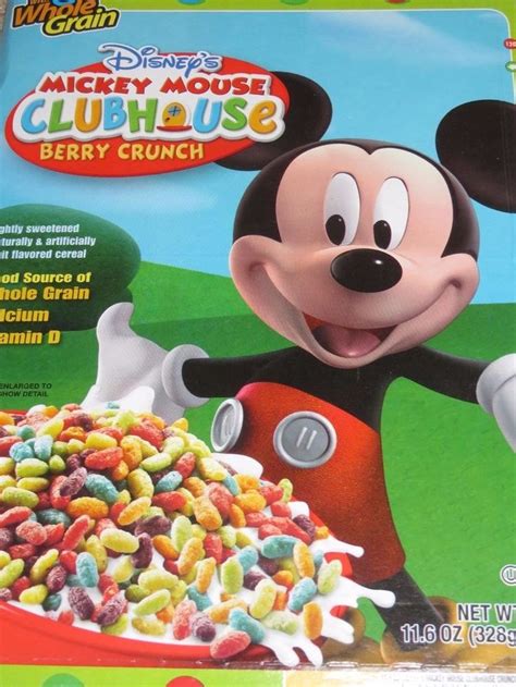 2007 General Mills DISNEY'S MICKEY MOUSE CLUBHOUSE Berry Crunch Cereal Box flat #GeneralMill ...