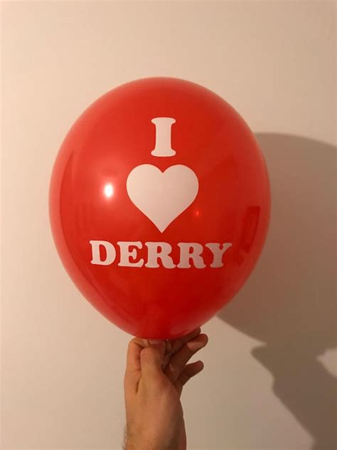 IT Movie Red Balloon Pennywise Clown Fancy Dress I Love Derry - Etsy