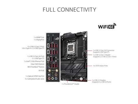 ASUS ROG STRIX X670E-E GAMING WIFI 6E Socket AM5 (LGA 1718) Ryzen 7000 ATX gaming motherboard ...