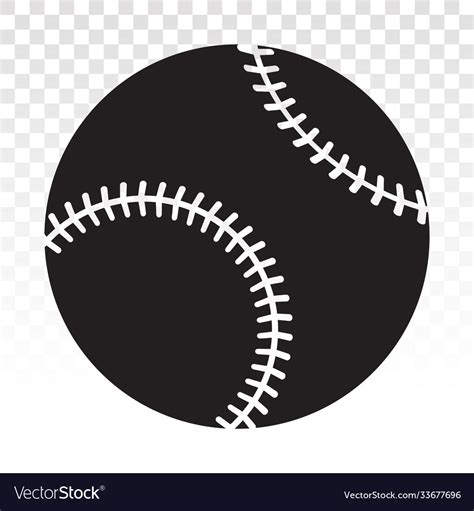 Baseball ball flat icon for sport apps or website - Stock Image - Everypixel