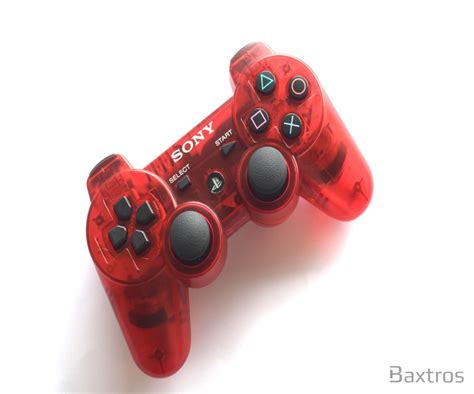 PS3 Official Dual Shock 3 Controller Transparent Red PS3 Controller ...