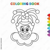 Happy Clown Faces Coloring Pages sketch template