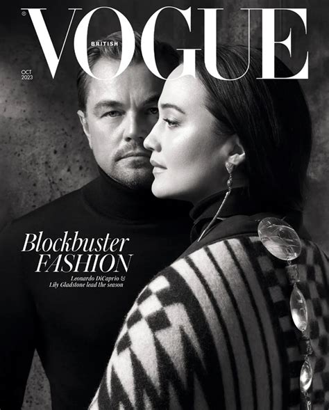 KILLERS OF THE FLOWER MOON stars Lily Gladstone and Leonardo DiCaprio Cover British Vogue ...