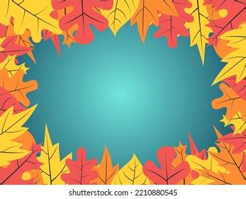 Fall Leaf Border Color Background Vector Stock Vector (Royalty Free) 2210880545 | Shutterstock