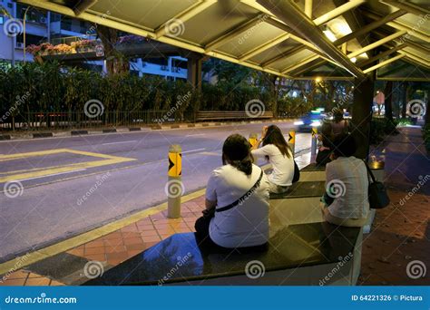 Bus Shelter, Singapore Editorial Photo - Image: 64221326