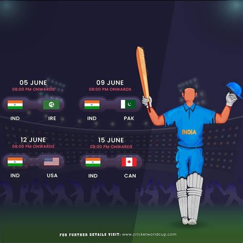 Premium Vector | T20 Cricket Match Indias Fixtures Schedule with Indian ...