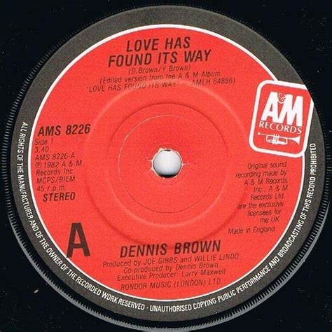 Dennis Brown – Love Has Found Its Way Lyrics | Genius Lyrics