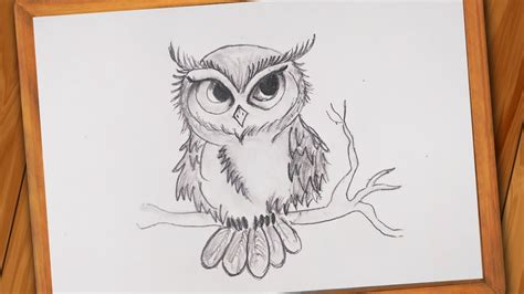 Owl Drawing for beginners // How to draw an owl step by step // Pencil Sketch Easy Drawing - YouTube