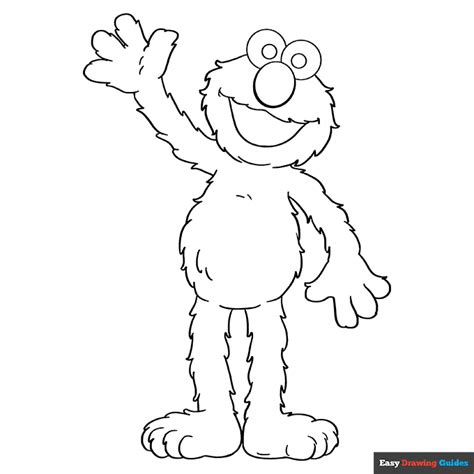 Elmo from Sesame Street Coloring Page | Easy Drawing Guides