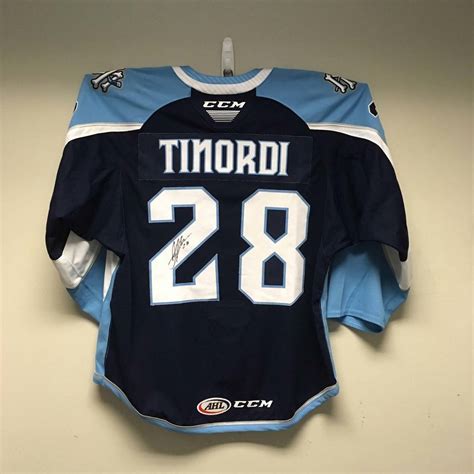 AHL Authentic - Milwaukee Admirals Captain's Jersey Worn and Signed by #28 Jarred Tinordi