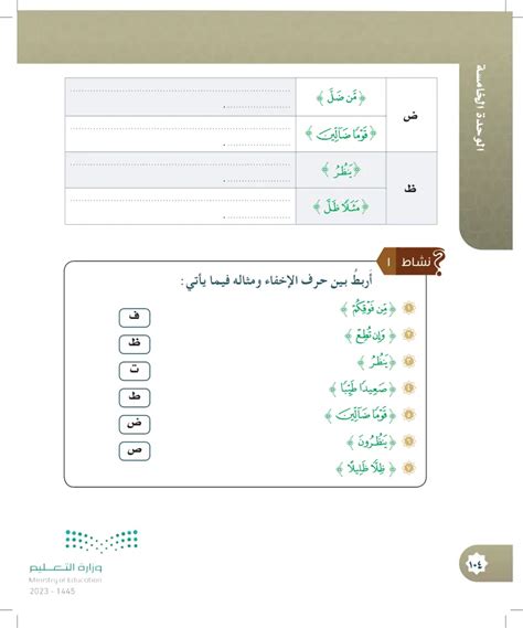 استخرج الكلمات التي فيها نون ساكنة أو تنوين (عين 2023) - حروف الإخفاء د ط ز ف ت ض ظ - تلاوة ...