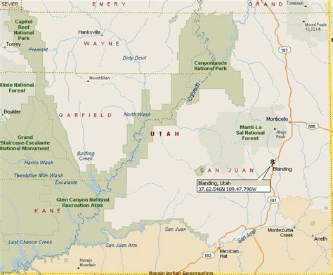 Blanding, Utah Map 2