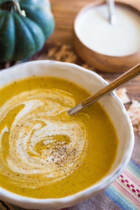 Roasted Acorn Squash Soup | Food with Feeling