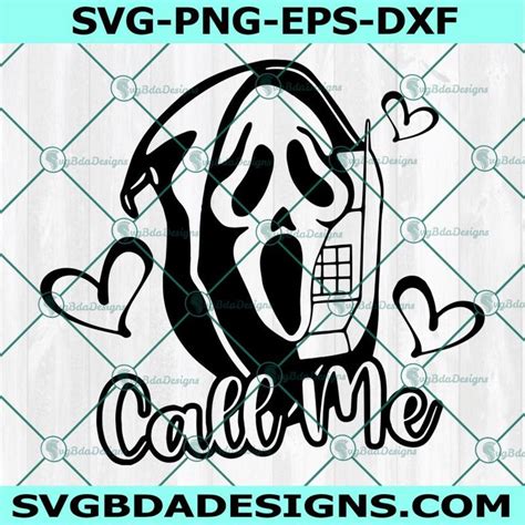 Ghostface Call Me Svg, Scream Ghostface, Horror Character Svg, Halloween Svg, Cricut , Digital ...