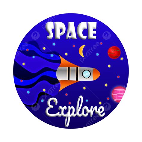 Space Exploration Vector Design Images, Space Explore Label Design Vector, Illustration, Vector ...