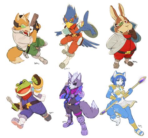 Star Fox Characters by froggiechan on DeviantArt