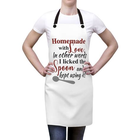 Homemade with Love Apron funny apron with funny quote funny | Etsy ...