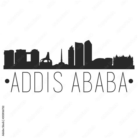 Addis Ababa Ethiopia. City Skyline. Silhouette City. Design Vector. Famous Monuments. Stock ...