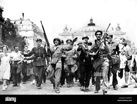 Liberation of Paris, 25 August 1944. Artist: Unknown Stock Photo - Alamy