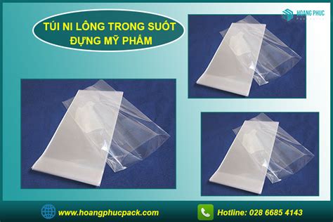 Túi nilon đựng mỹ phẩm trong suốt làm từ nhựa nguyên sinh PE cao cấp