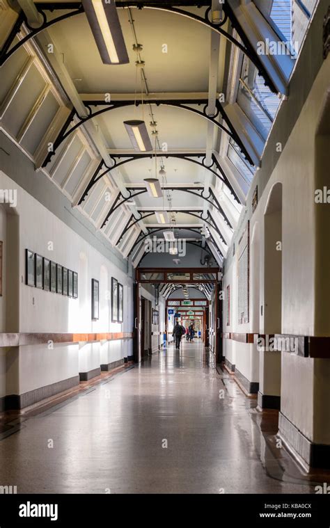 Victorian corridor at the Royal Victoria Hospital, Belfast Stock Photo - Alamy