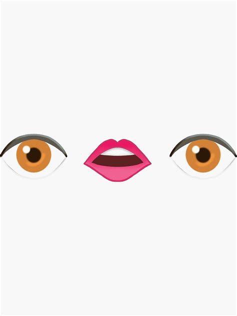 "Eye mouth eye emoji" Sticker for Sale by petiteflaneur | Redbubble