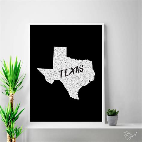 TEXAS home decor Texas wall decor Texas wall art Texas state