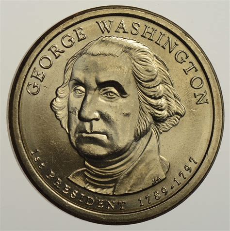 RARE Error - 2007 George Washington Dollar Coin - 1st President - Missing Edge Letters - Tough ...