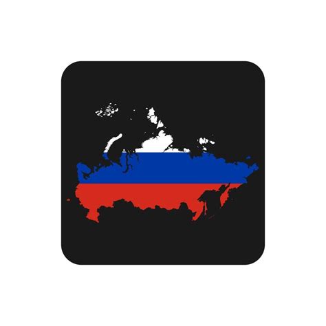 Russia map silhouette with flag on black background 6111053 Vector Art ...