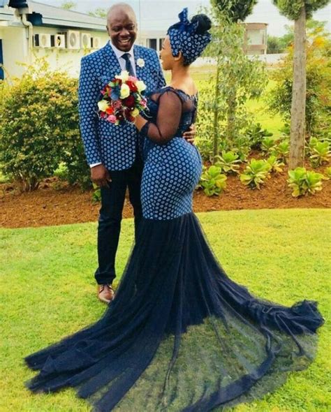 Elegant South African married couples in Shweshwe – Afroculture.net