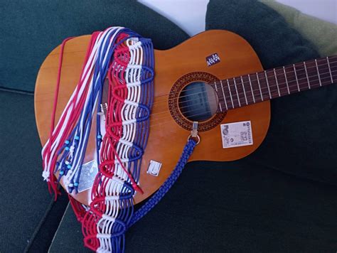 Macrame Guitar Straps, Willie Nelson Style Strap, Flag Colour Strap - Etsy