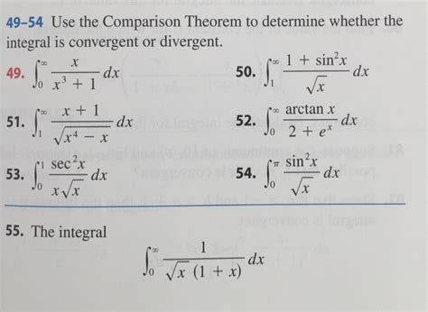 Solved Use the Comparison Theorem to determine whether the | Chegg.com