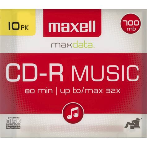 Maxell Cd-R Music For Audio Recording 80 Minutes | Pick Up In Store TODAY at CVS