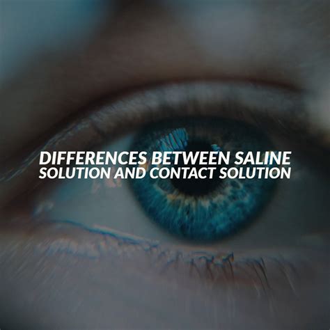 What Is Saline Solution For My Eyes & Contact Lenses? - Eye Consultants