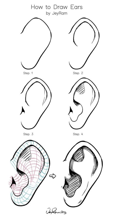 How to Draw Ears | Drawing tutorial face, Pencil art drawings, Anime ...