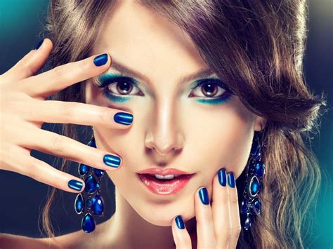 Makeup fashion girl, blue style wallpaper | girls | Wallpaper Better