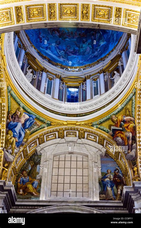 Interior of Saint Peter's Basilica Vatican City Rome Italy Stock Photo ...