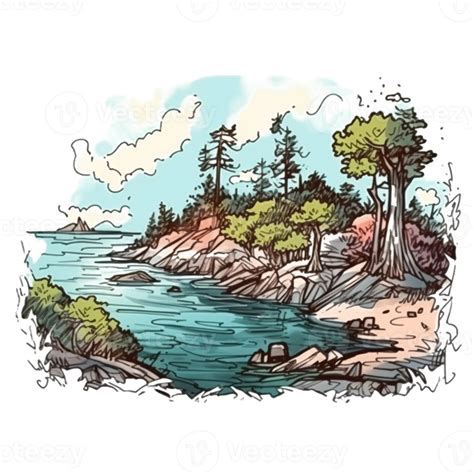 Watercolor painting about forest 22913309 PNG