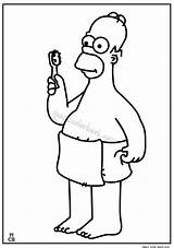 Homer Simpson Coloring Page  Free Printable Sheet sketch template