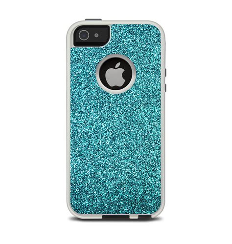 The Teal Glitter Ultra Metallic Apple iPhone 5-5s Otterbox Commuter Case Skin Set | Apple iphone ...