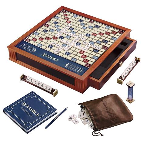 Scrabble Luxury Edition with Rotating Wooden Game Board by Winning ...