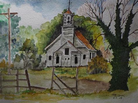 Old Church Painting by Don Cook