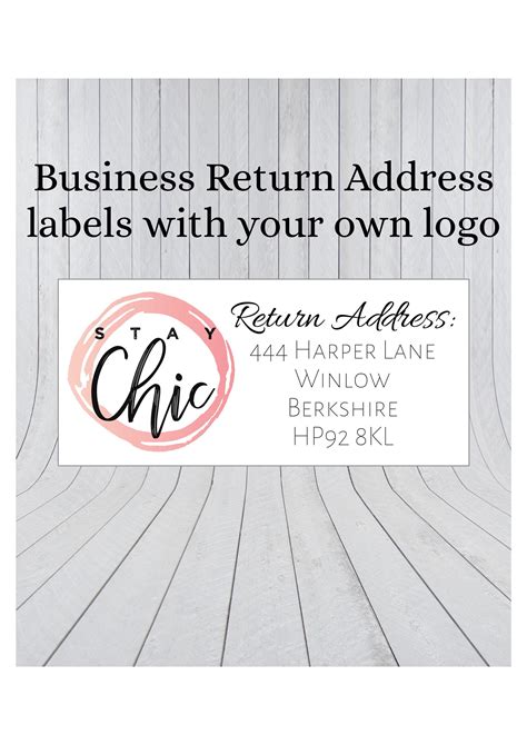 60 X Business Return Address Labels Logo Address Labels - Etsy UK